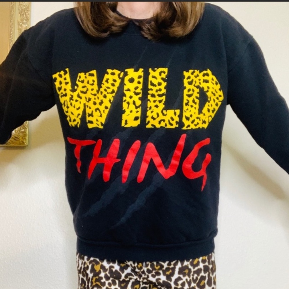 Vintage Graphic Crewneck Sweatshirt "Wild Thing" - Picture 3 of 5